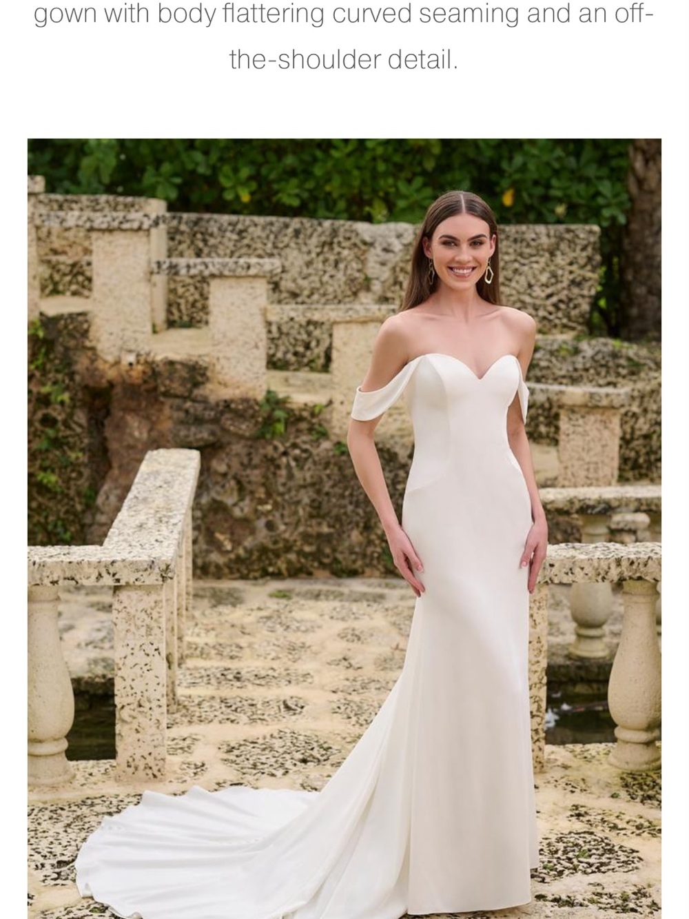 Christina Wu Off-the-Shoulder Ivory Wedding Dress